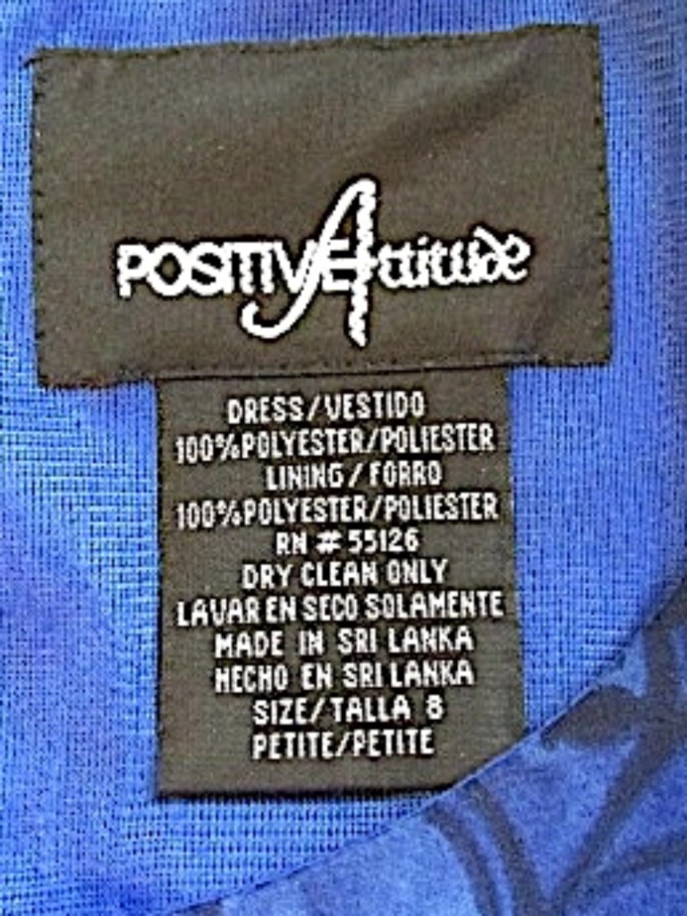 Positive Attitude Sheer Cobalt Blue Fit & Flare Maxi Dress, Size 8P - Picture 8 of 8